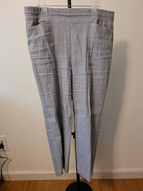 J.Jill Linen Stretch Tapered Ankle Pants in Gray